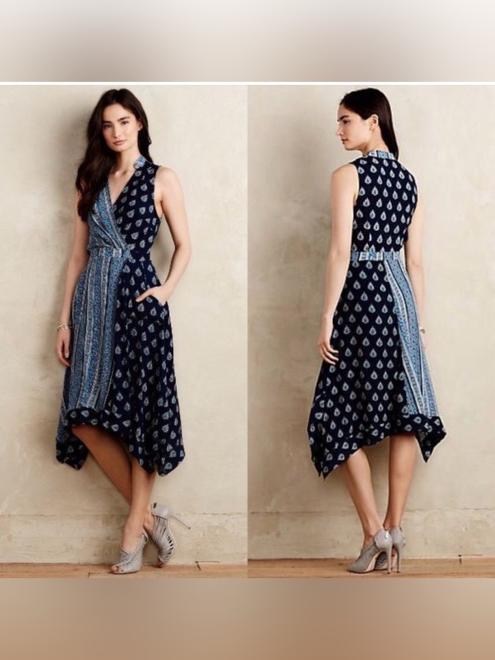 Anthropologie Eclipsed Wrap Dress by Maeve